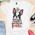 Life is better with a frenchie - V4 - Modern Portrait T-Shirt